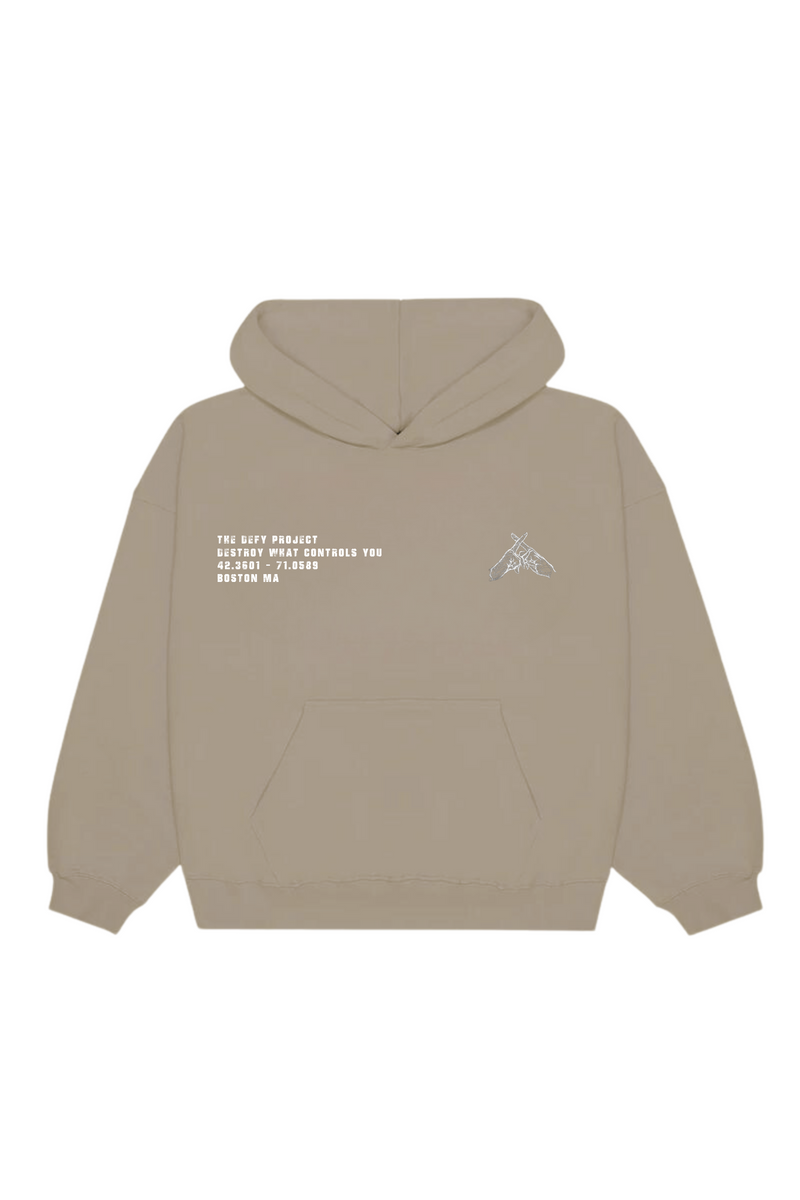 BEIGE DEFY HOODIE